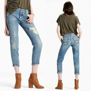 NWT Lucky Brand Sienna Slim Ripped Boyfriend Denim Jeans 25 Distressed